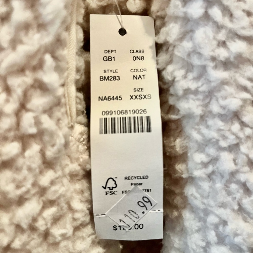 NEW! J. Crew Sherpa Robe - XXS-XS - Picture 5 of 6